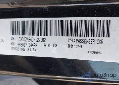 2012 Dodge Avenger Se из США, поврежденный, VIN 1C3CDZAB4CN127982